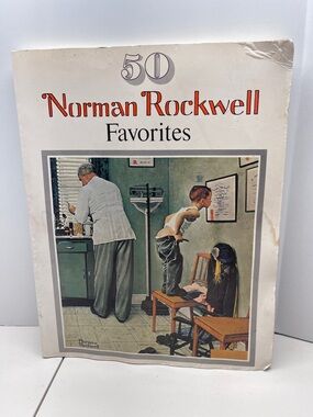 Norman Rockwell Cover Art - White, Red & Green Palette